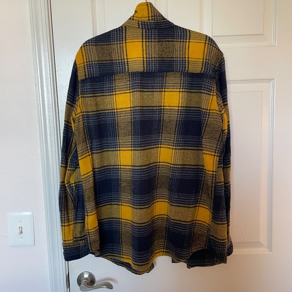 Ruff Hewn Blue and Gold Flannel Men's Medium - Picture 5 of 5